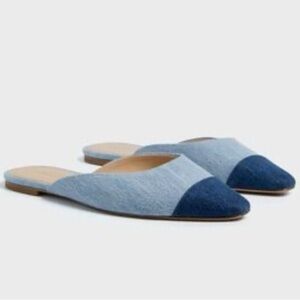 VERONICA BEARD  Light and Dark Blue Mules